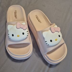NEW! Hello Kitty Pink Adult Sandals Women Wedges, High Platform, US SIZE 8-9